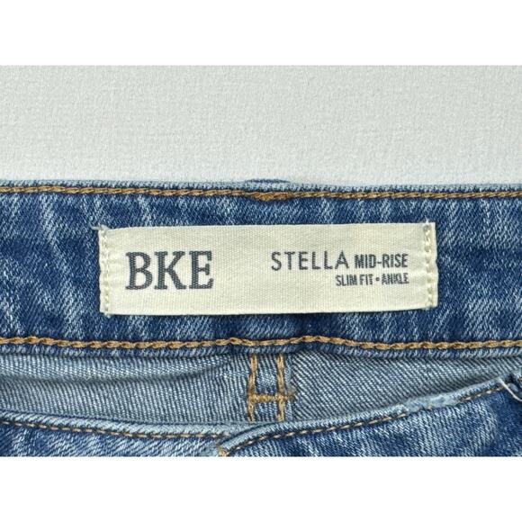 BKE Buckle Women's Stella Mid Rise Slim Fit Ankle Denim Jeans - Size 28x25 *READ - Picture 6 of 8